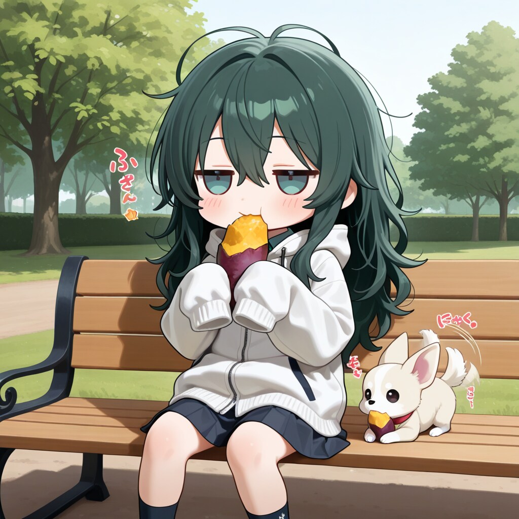 焼き芋とチワワとジト目萌え袖さん