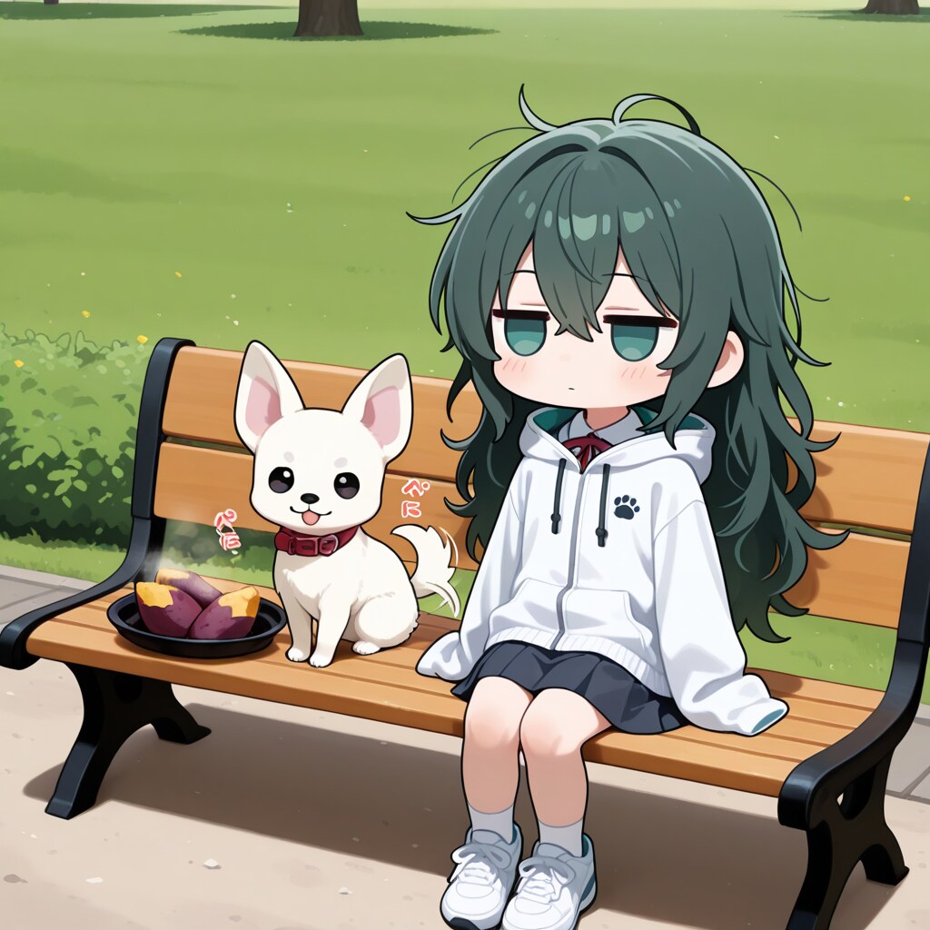 焼き芋とチワワとジト目萌え袖さん