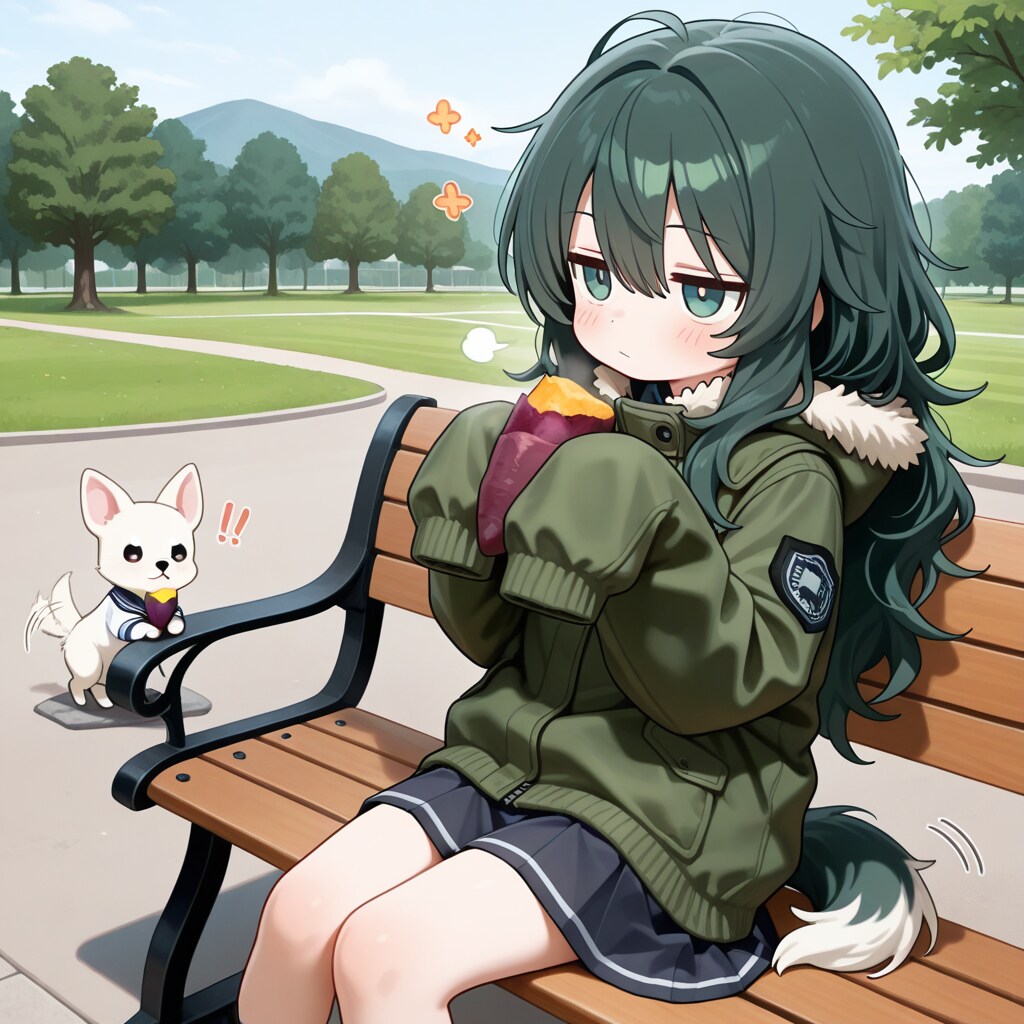 焼き芋とチワワとジト目萌え袖さん