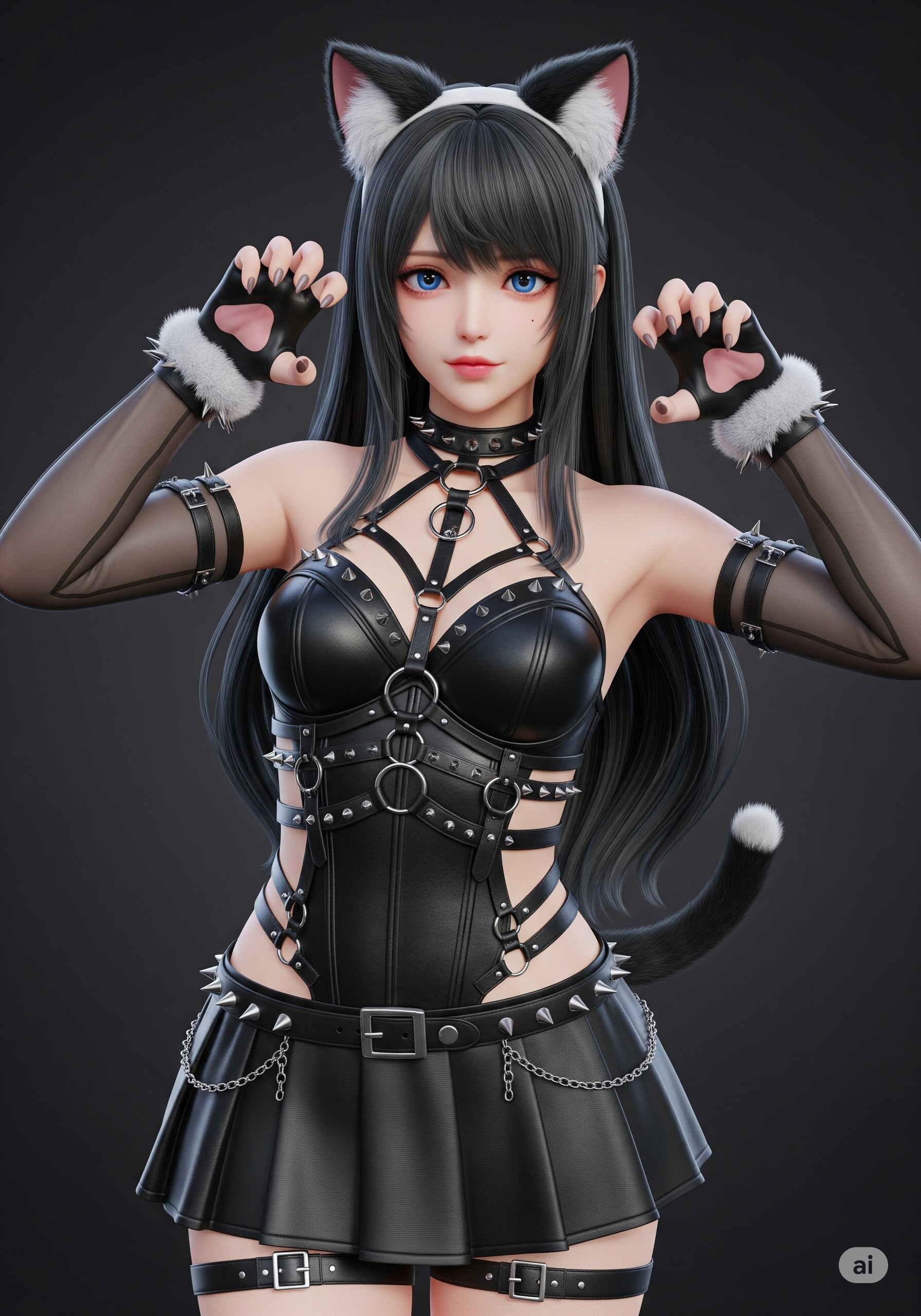 試験的画像生成　「ネコ耳のコスプレイヤー」