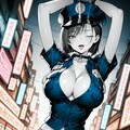 あぁ～～パンチラミニショーツ警官コスプレで羞恥露出視姦調教 2枚目