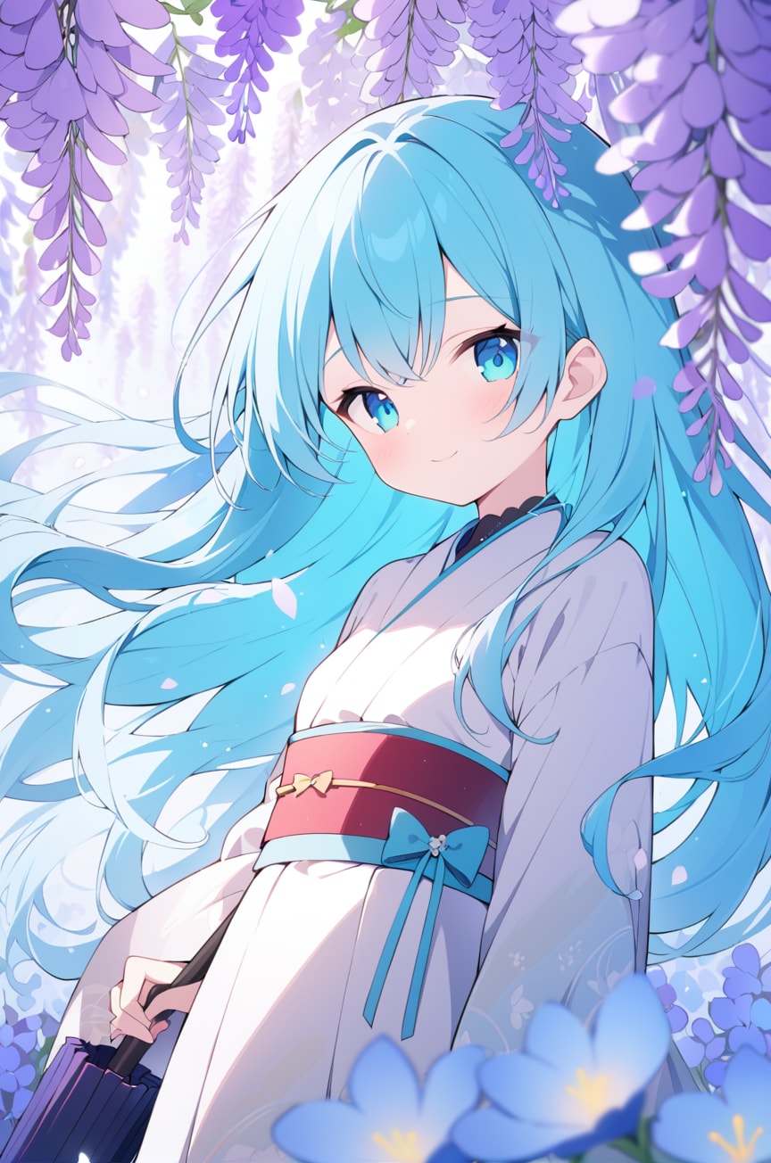 青と紫のあいだで。 | の人気AIイラスト・グラビア