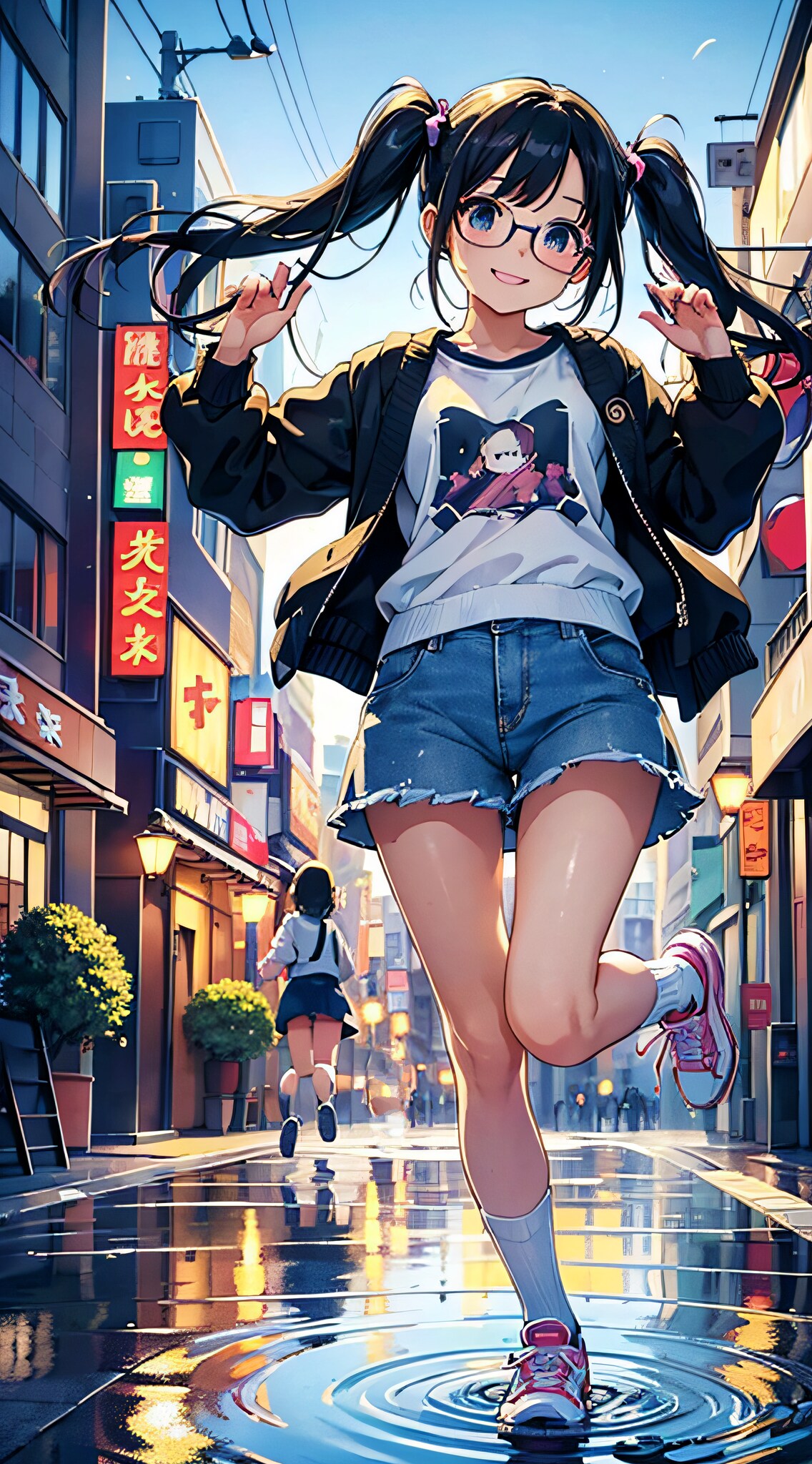 水溜まりなんてへっちゃら！