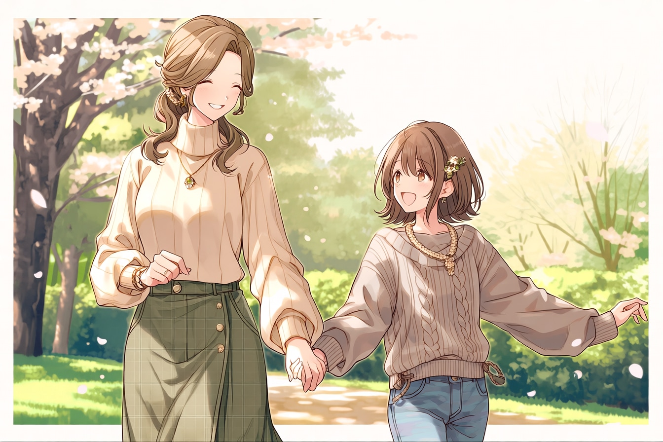 母と娘282 | の人気AIイラスト・グラビア