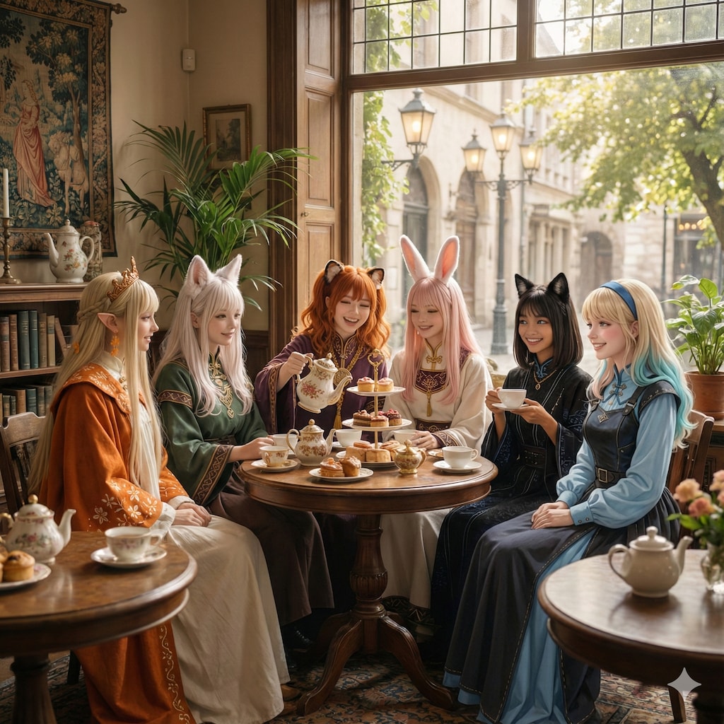 コスプレでお茶会