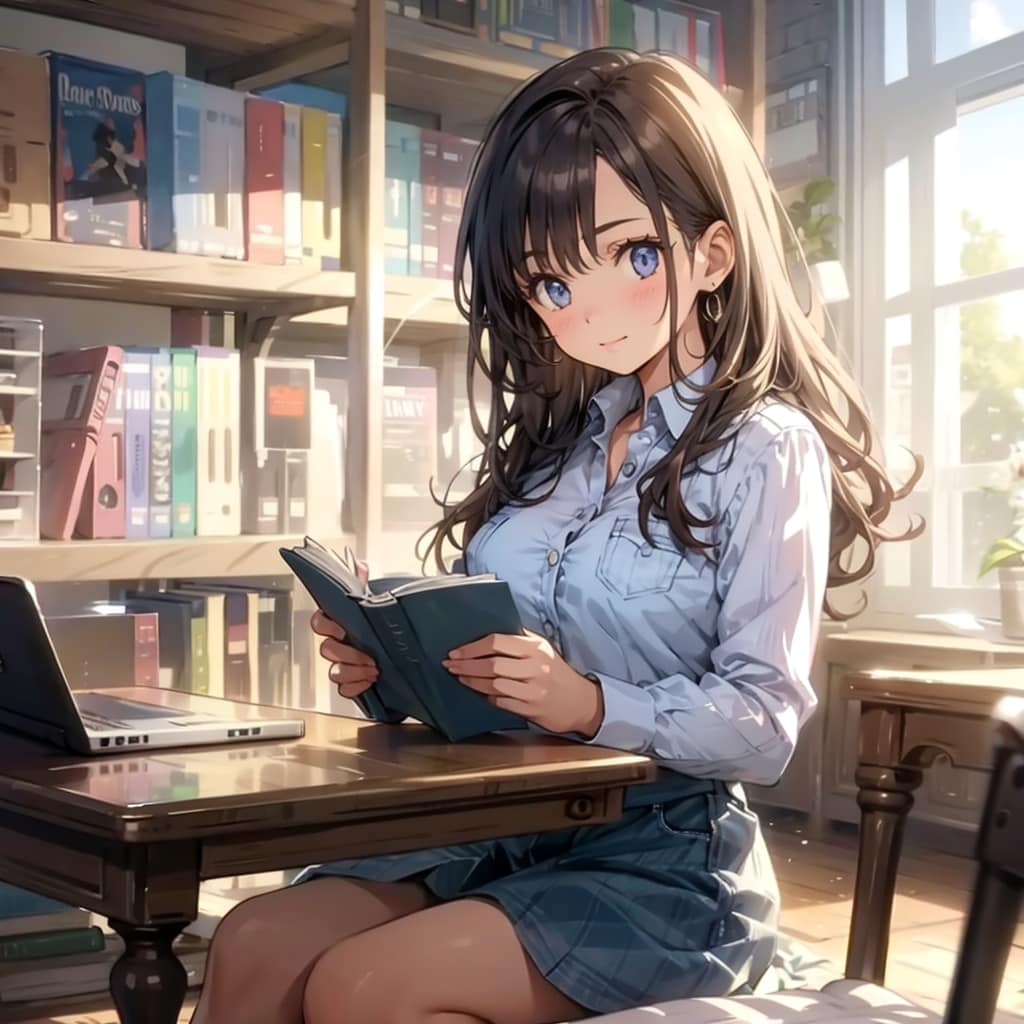 本を読む少女 | の人気AIイラスト・グラビア