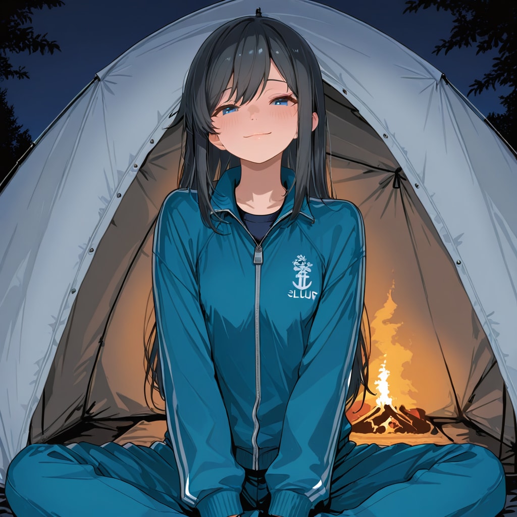 キャンプ中