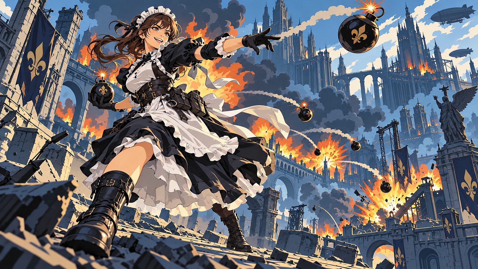 近・中・遠距離のバランスの取れたメイド (メイド53) | の人気AIイラスト・グラビア