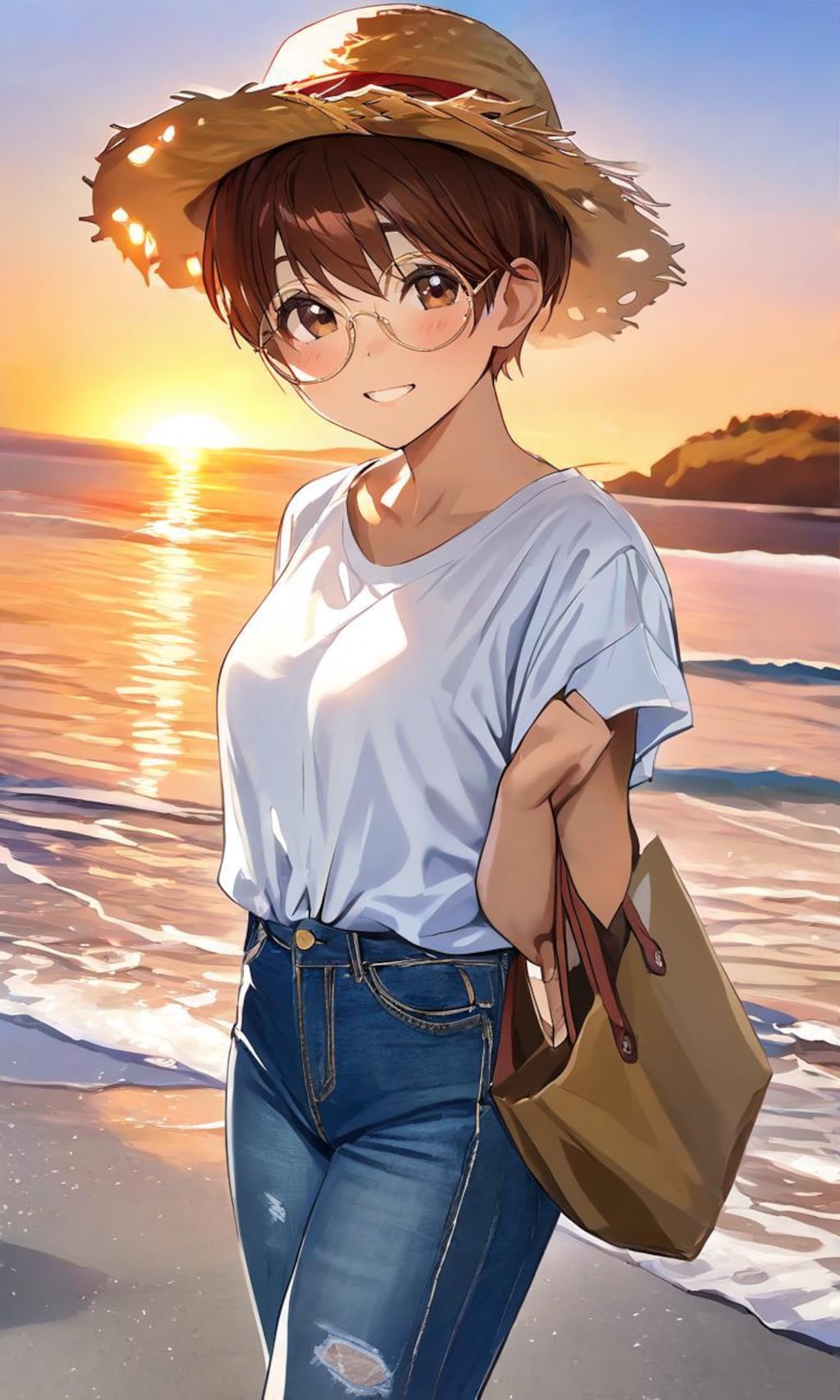 ショートヘア眼鏡っ娘