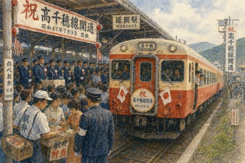 昭和47（1972）年7月22日　延岡駅光景（その1）