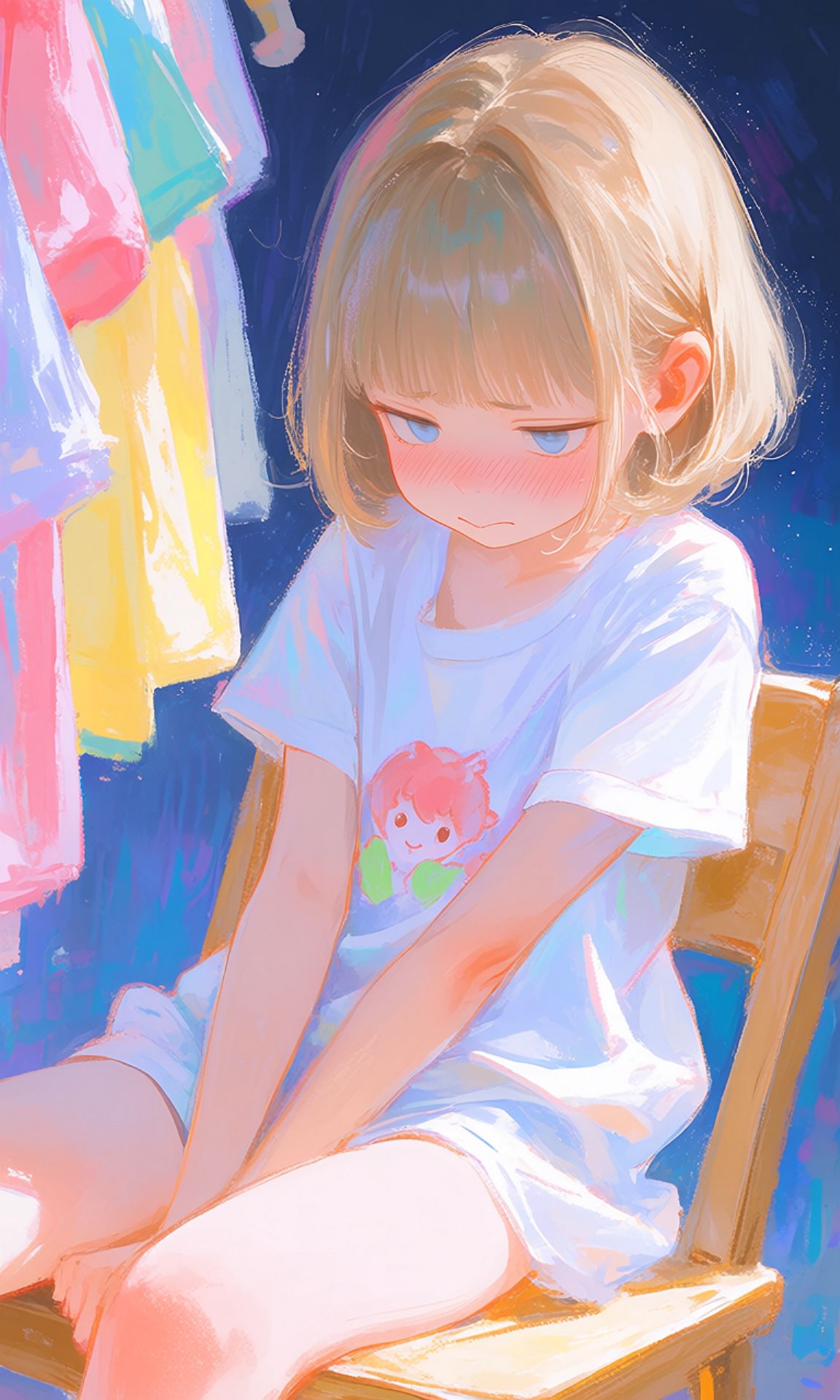 金髪碧眼女子高生、
