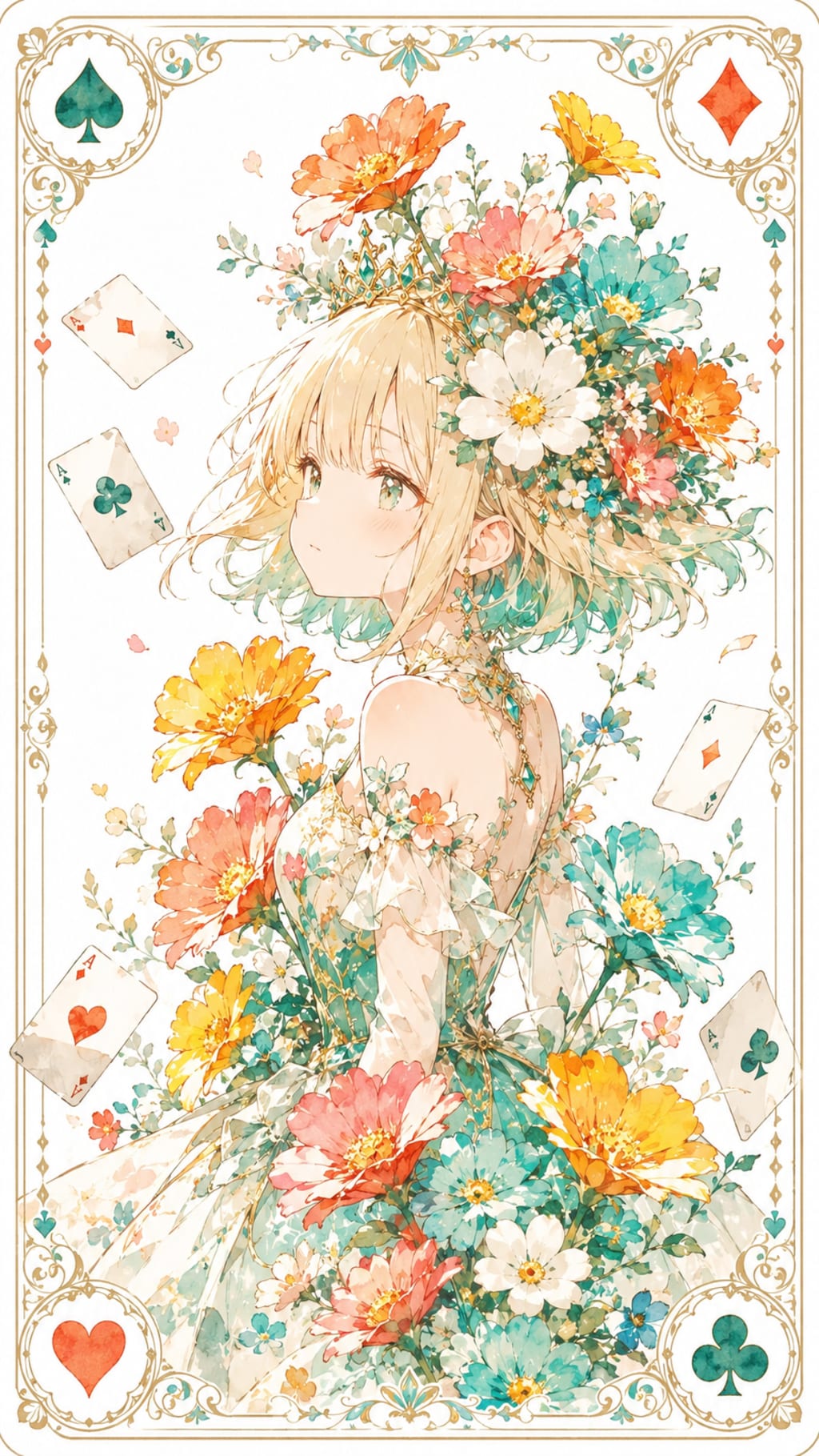 花とカードの女王