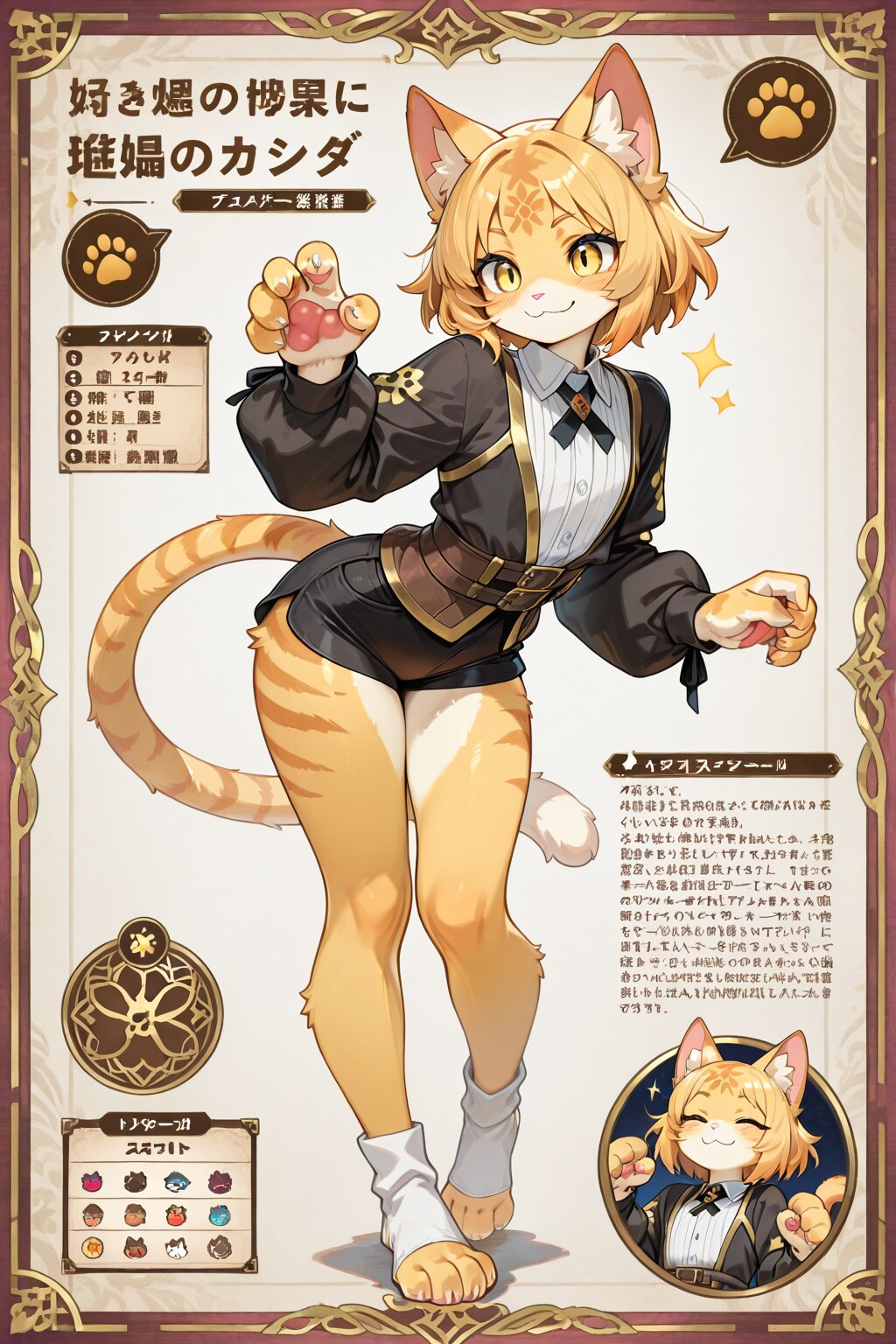 ゲーム攻略本のキャラ紹介