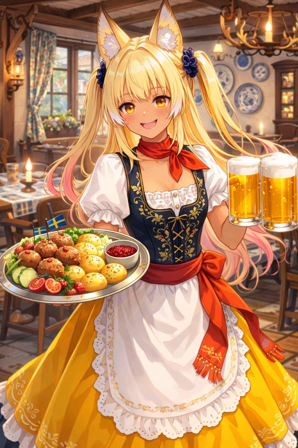 北欧でバイトをするギャルミラちゃん🩷 | の人気AIイラスト・グラビア