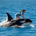 シャチに乗った少女 2枚目