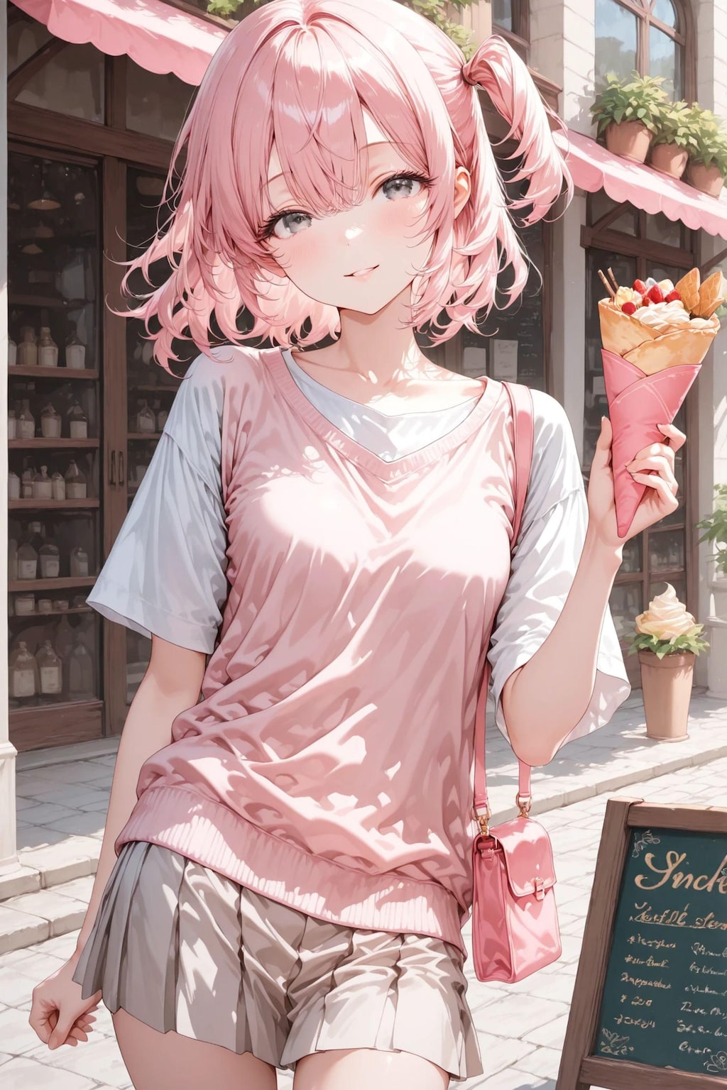 桃花とクレープ