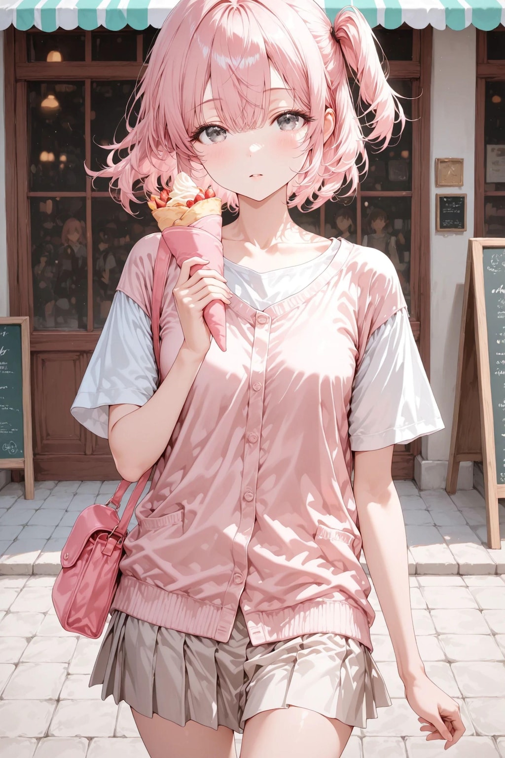 桃花とクレープ