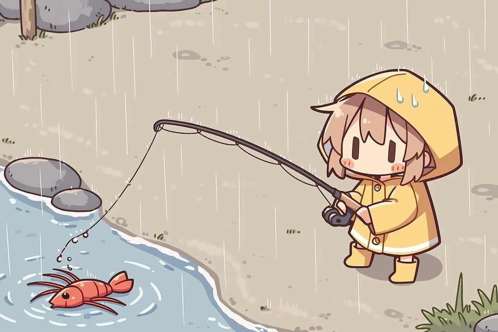 ザリガニ釣り