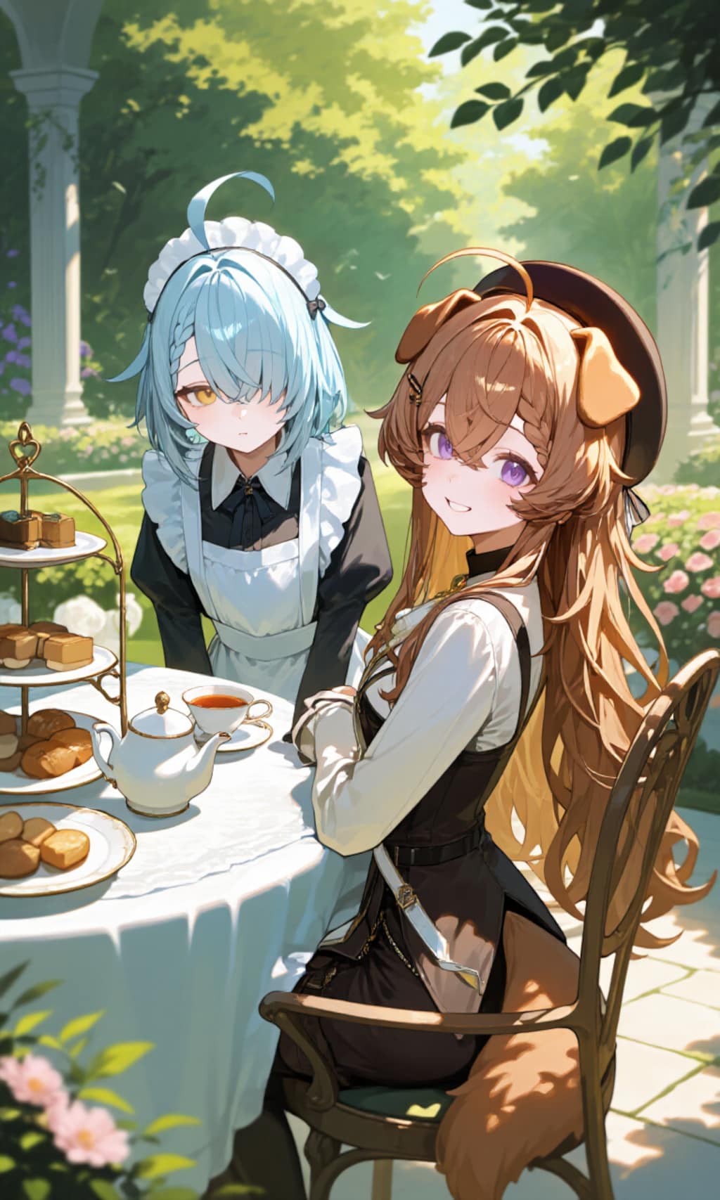 いつもと違うモデルでミルフィとルミエルのティータイム🫖