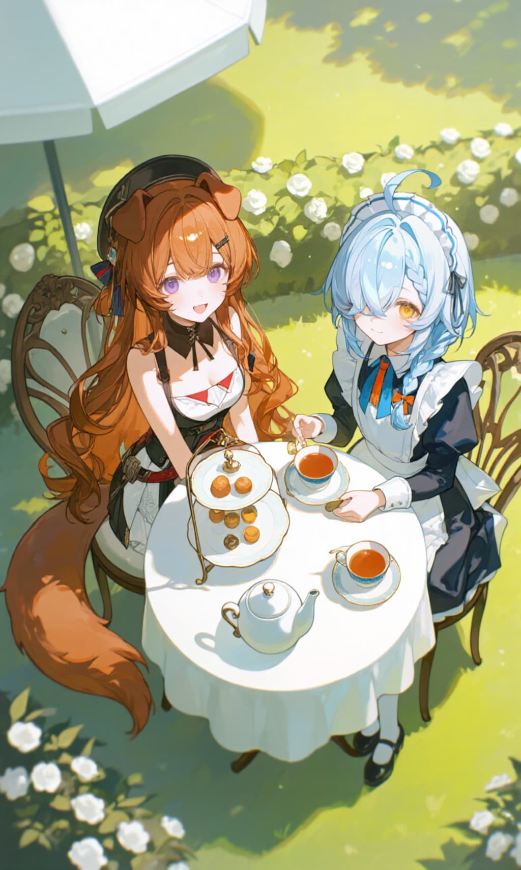 いつもと違うモデルでミルフィとルミエルのティータイム🫖