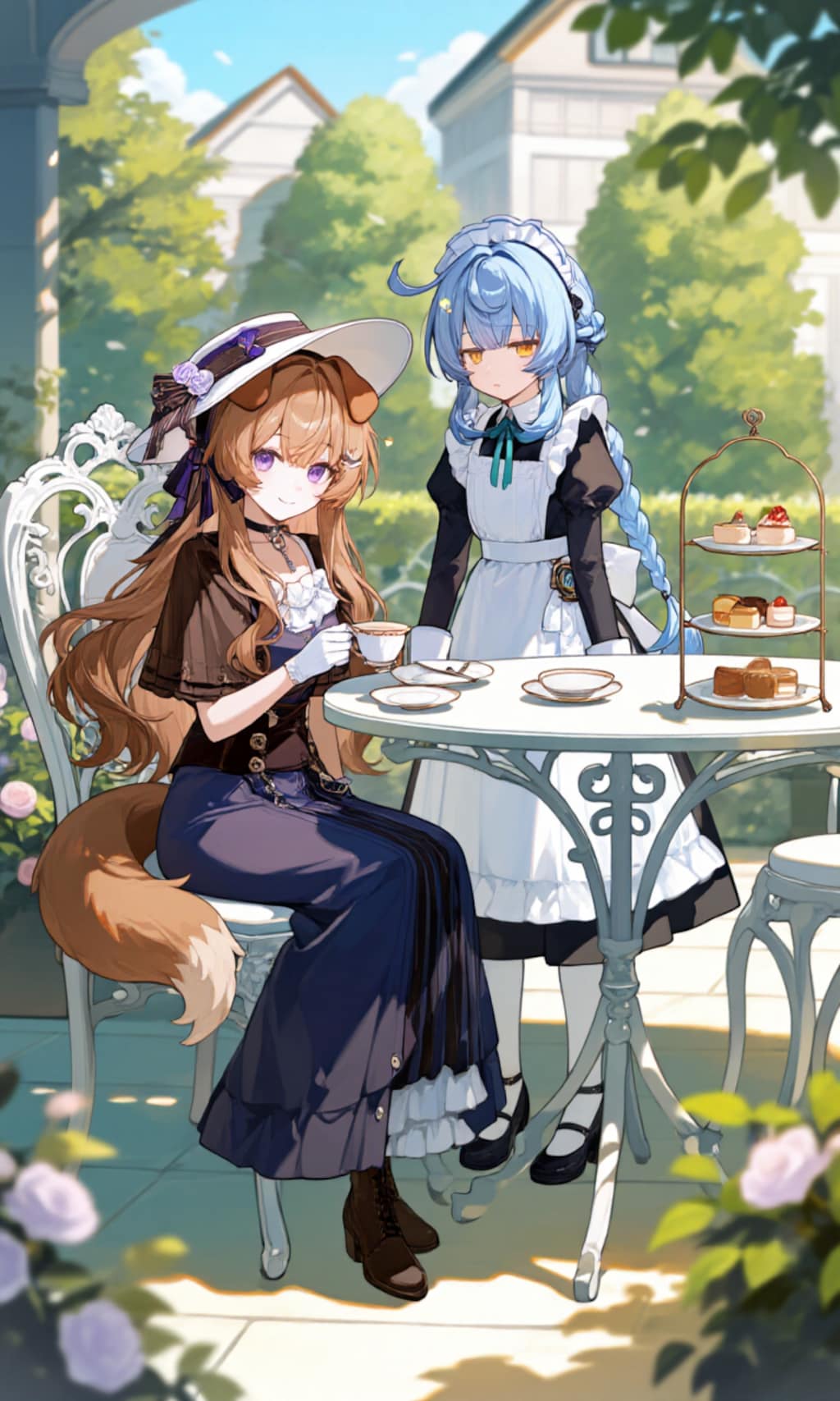 いつもと違うモデルでミルフィとルミエルのティータイム🫖