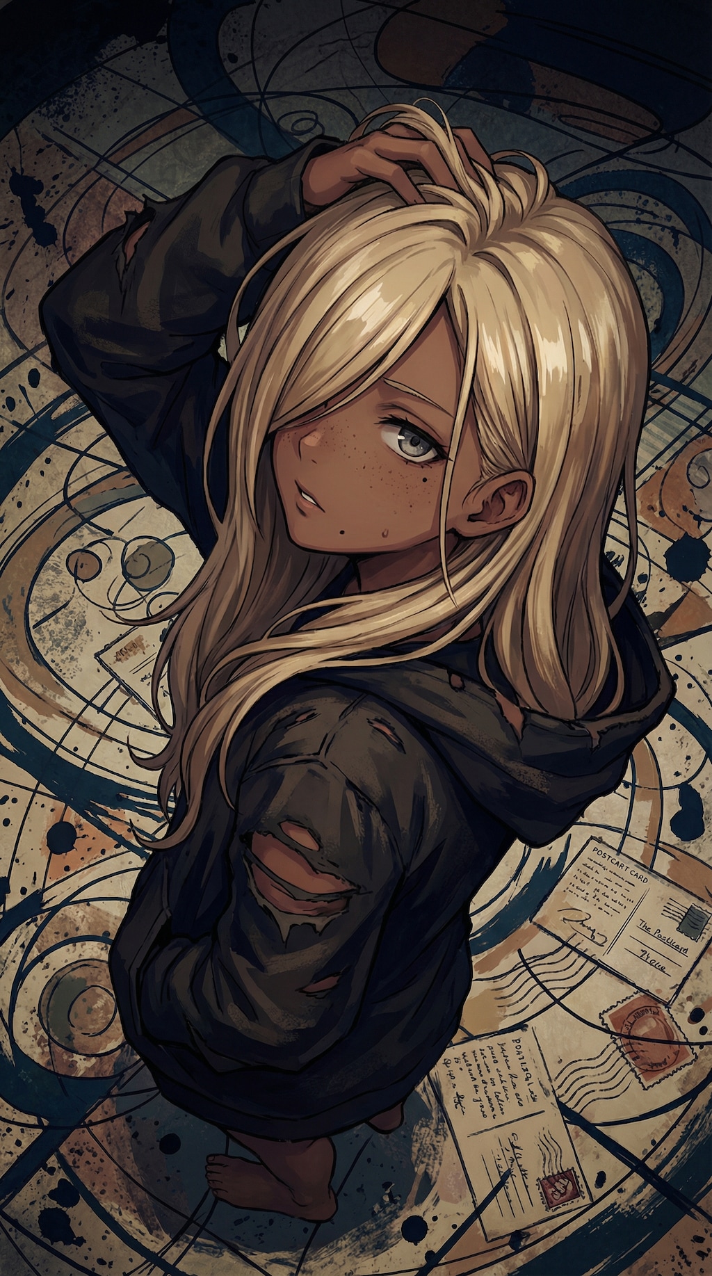 褐色金髪ガール