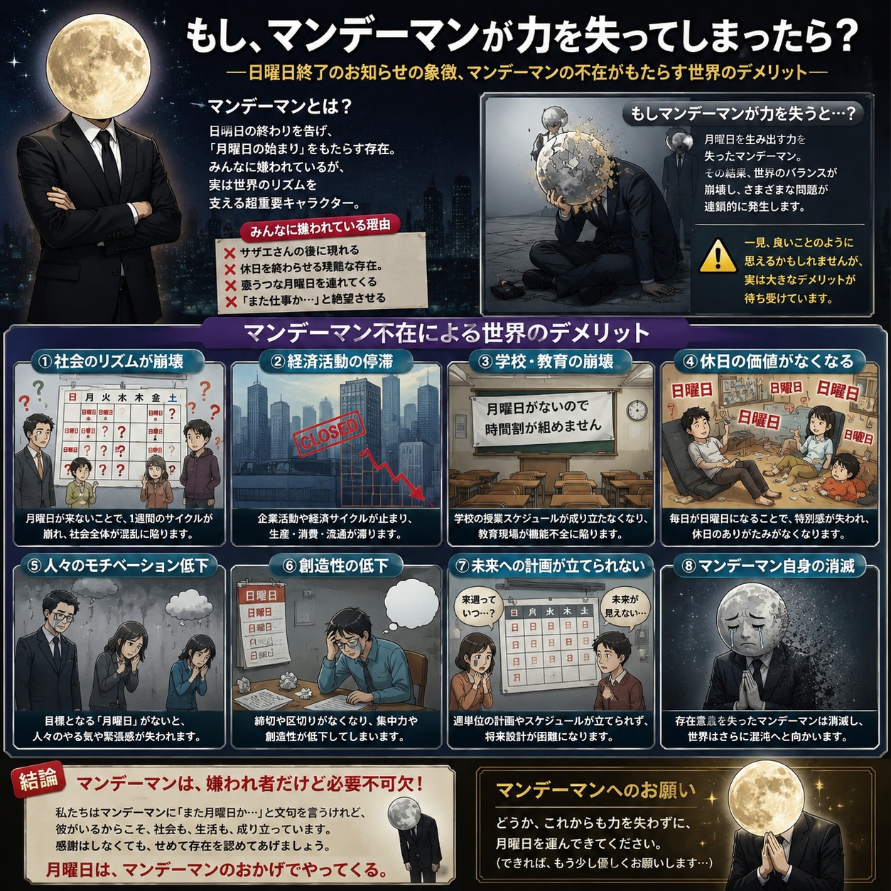 マンデーマンが終了するとどうなるか