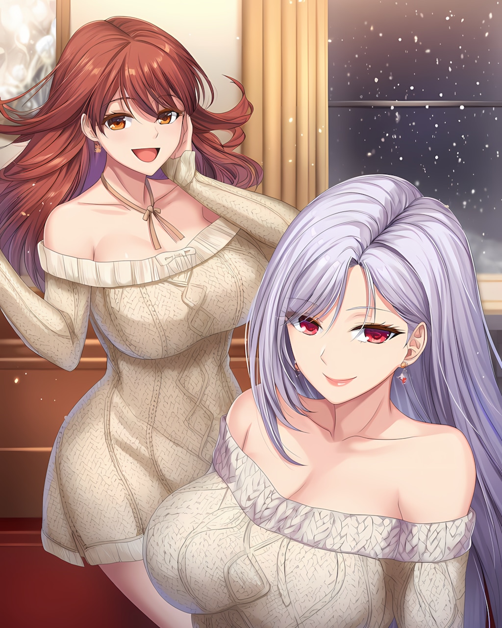 ❄️オフショルニットで冬のぬくぬく♡