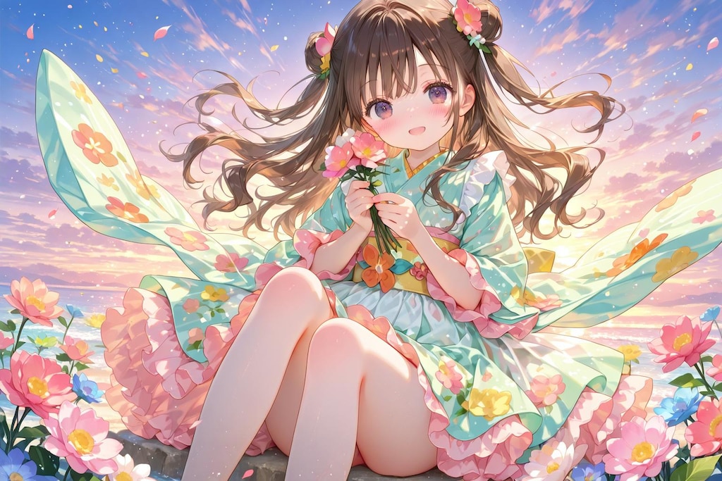 和風ドレス少女