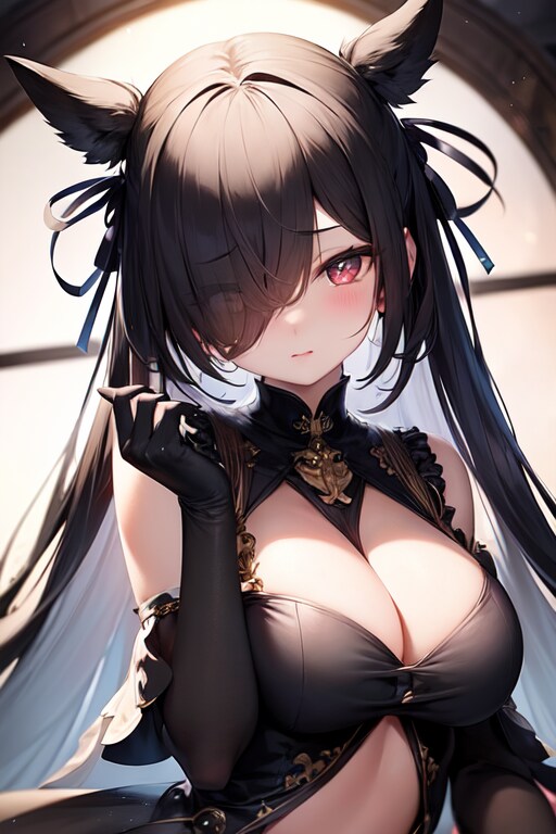 片目隠れの女の子