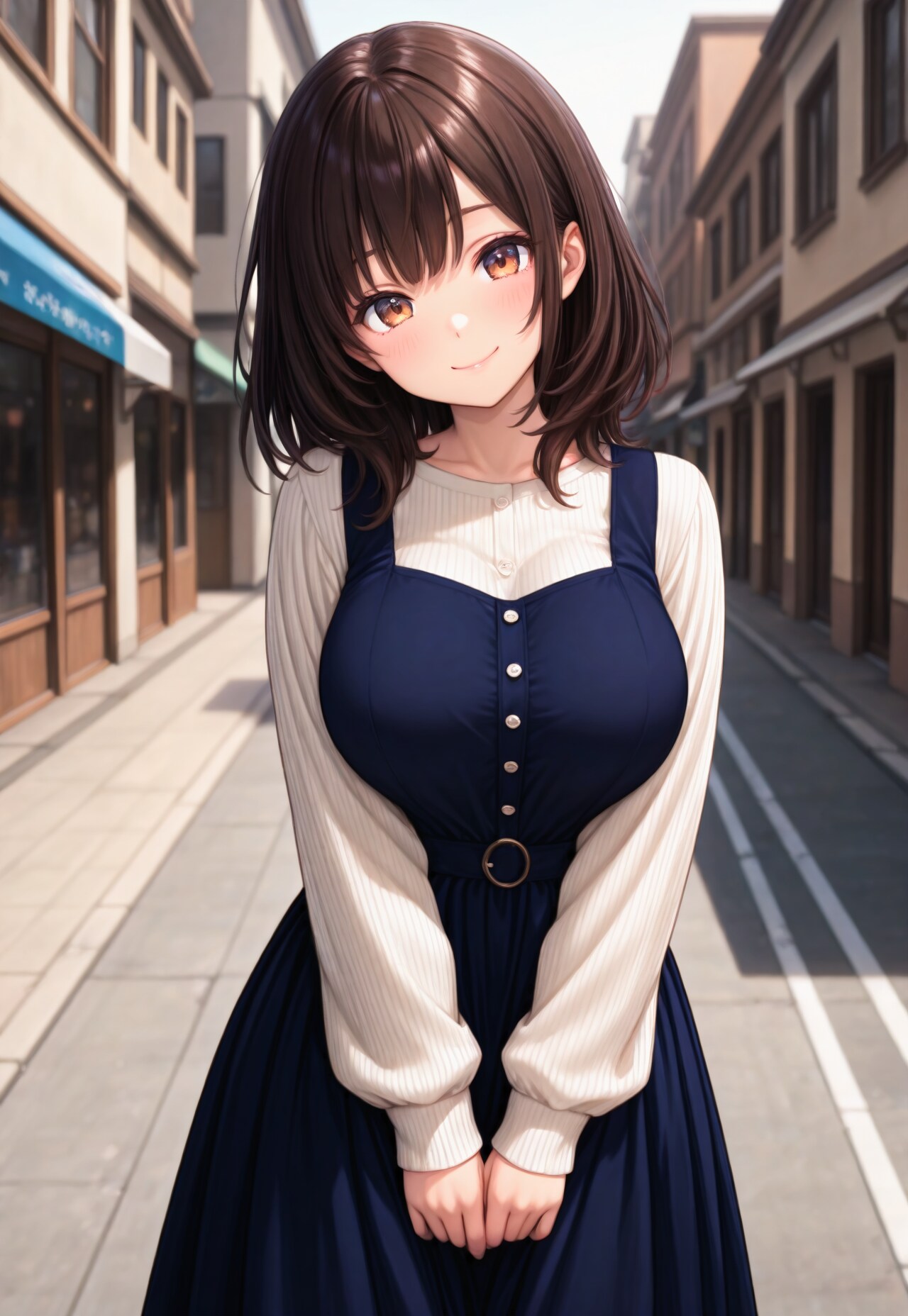 865（紺のワンピ）