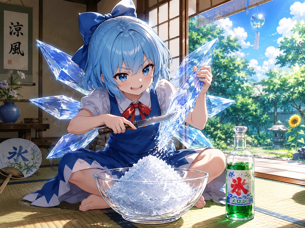 自分を食べようとするチルノ