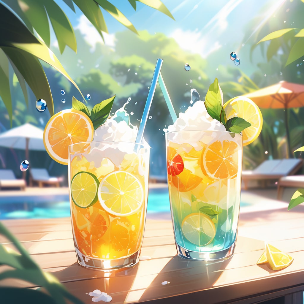 飲み物たちの語らい | の人気AIイラスト・グラビア