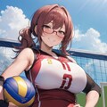 バレー部の眼鏡お姉さん 2枚目