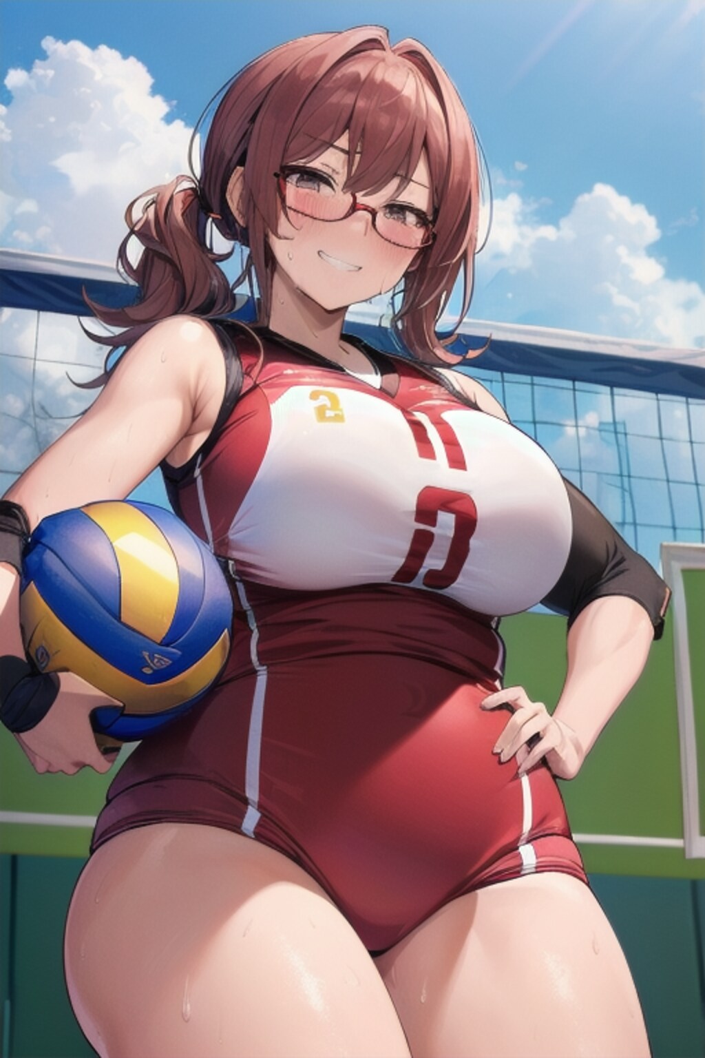バレー部の眼鏡お姉さん