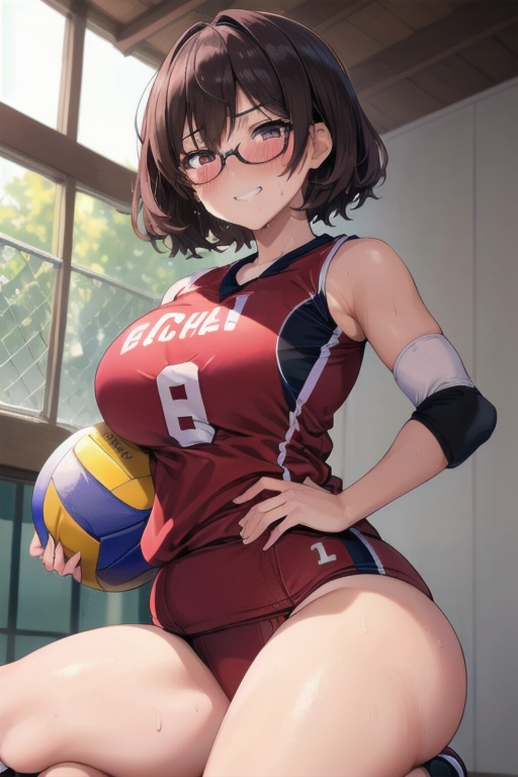 バレー部の眼鏡お姉さん