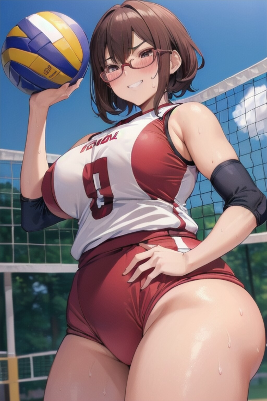 バレー部の眼鏡お姉さん