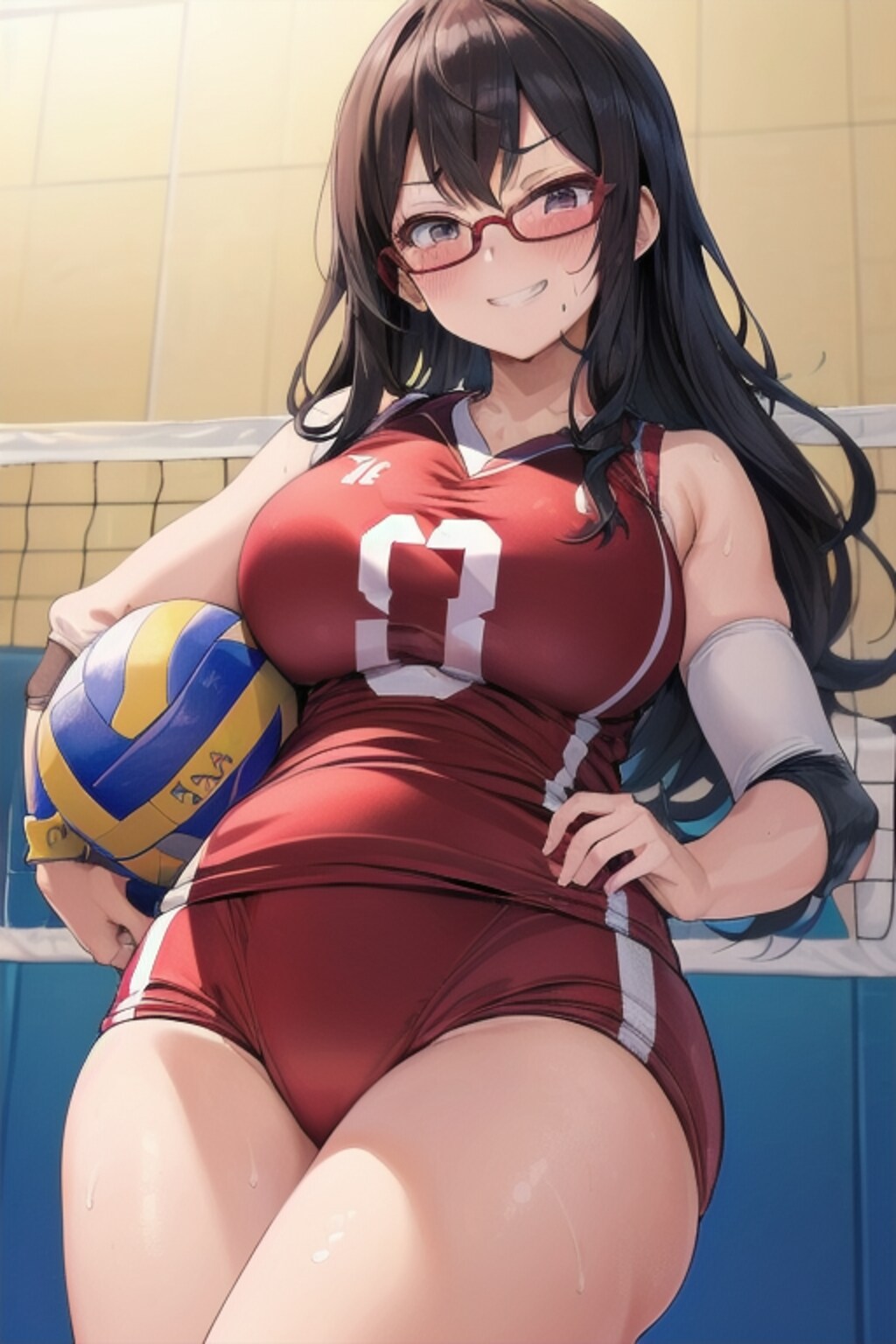 バレー部の眼鏡お姉さん
