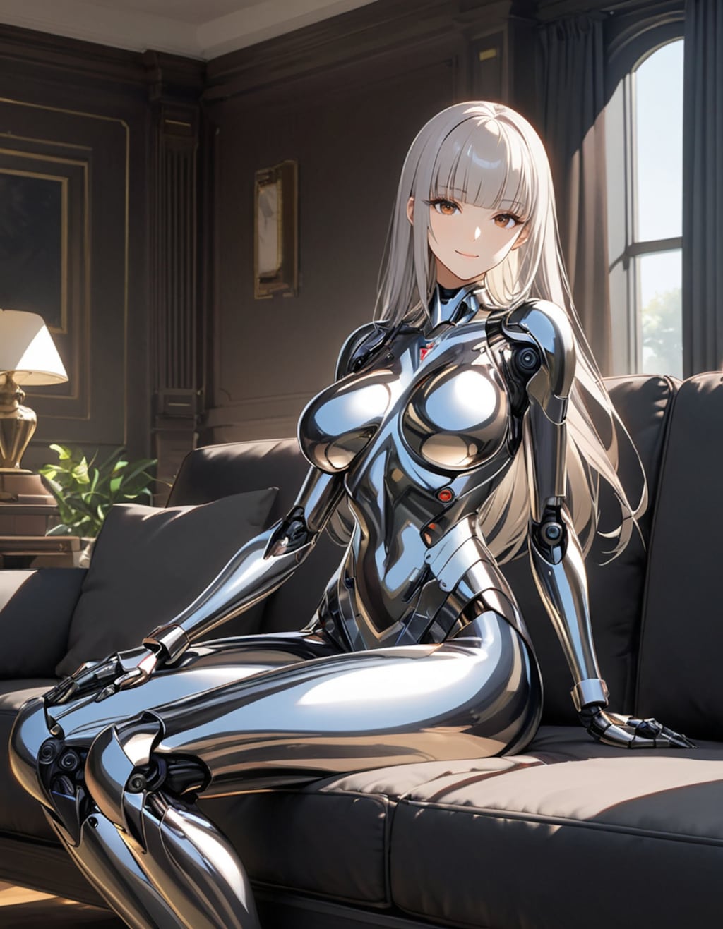 くつろぐメカ子