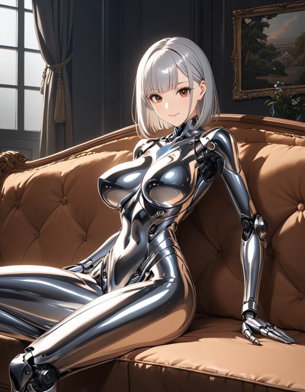 くつろぐメカ子