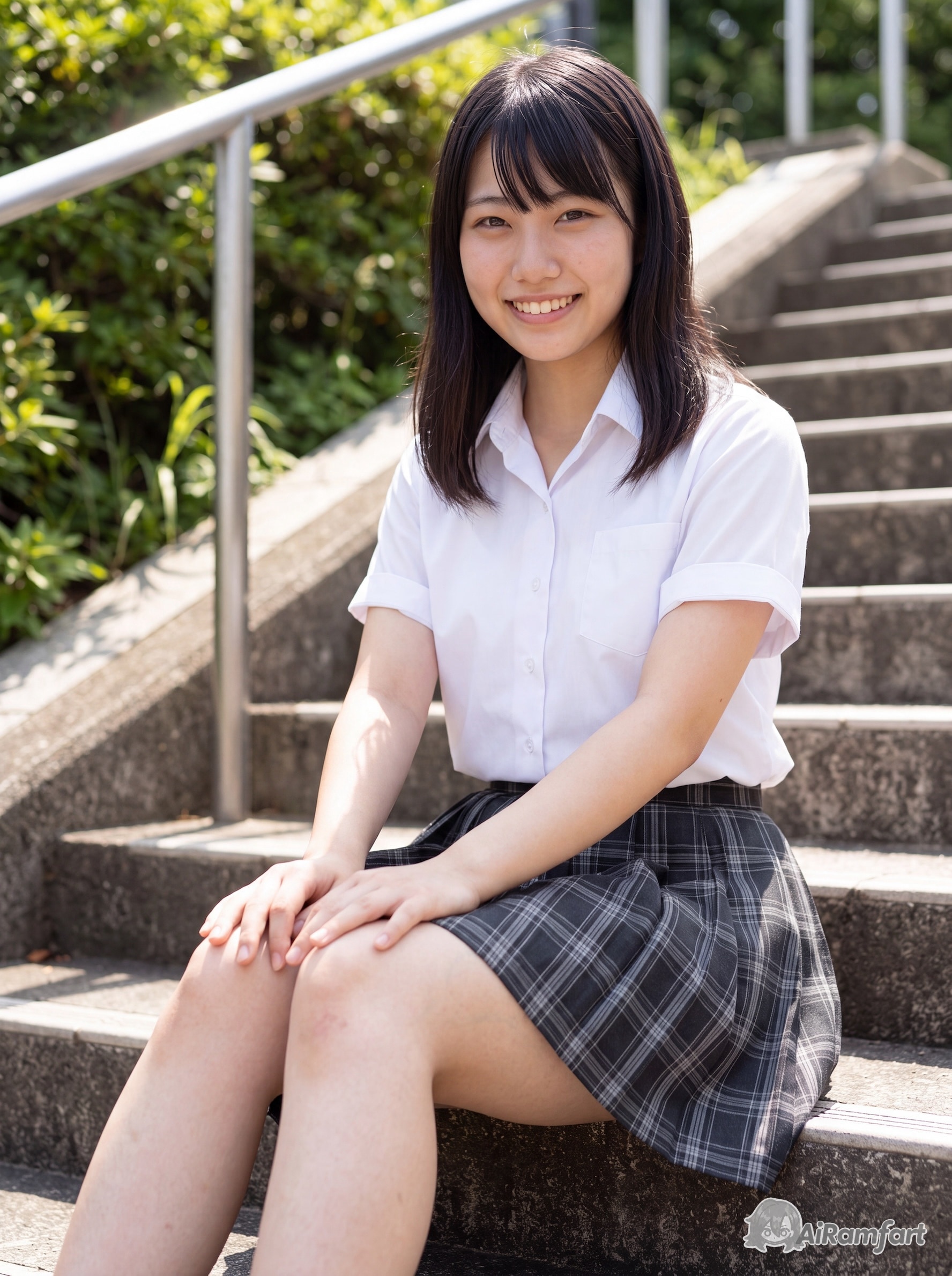 階段パンチラ