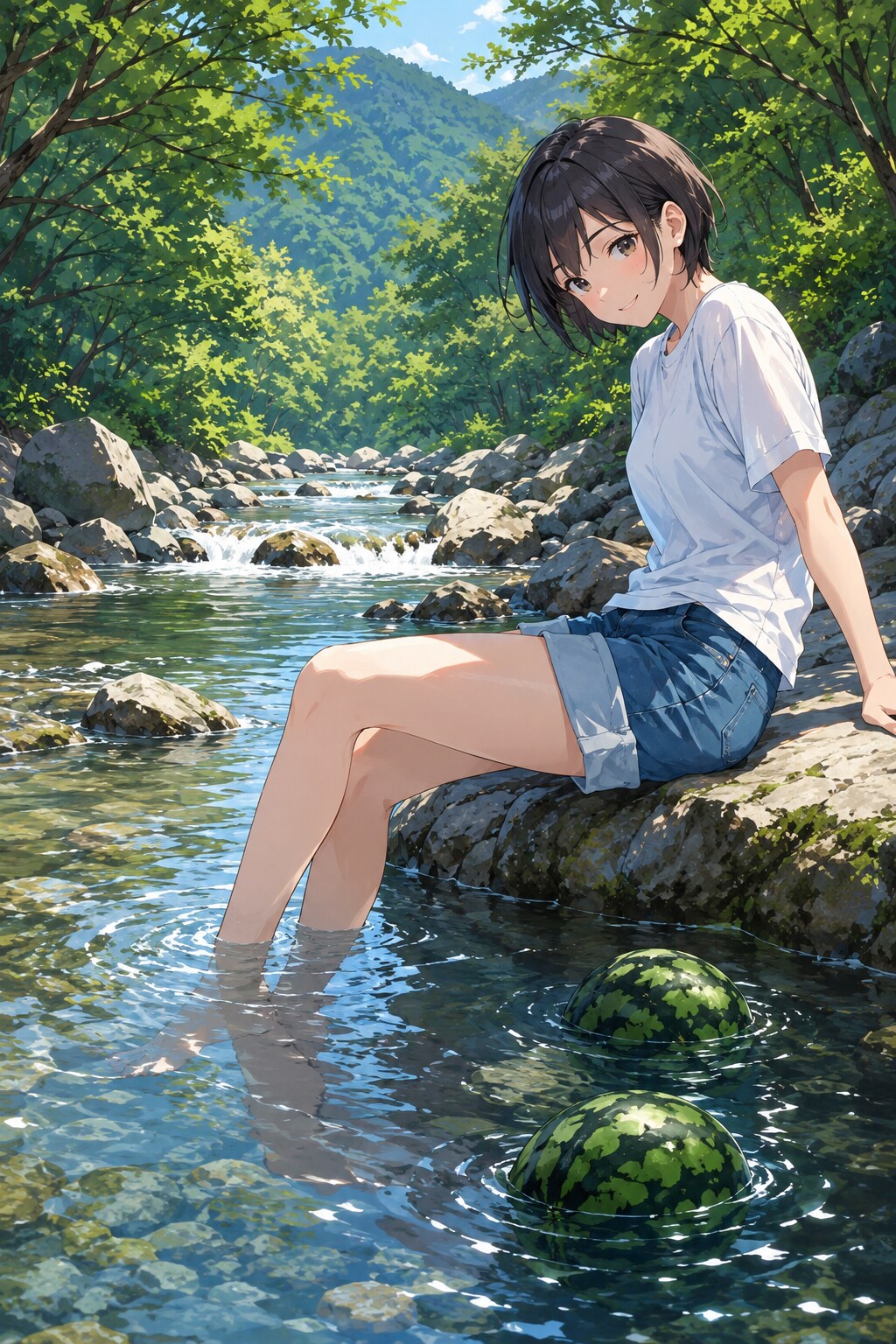 スイカ冷えてるよ〜