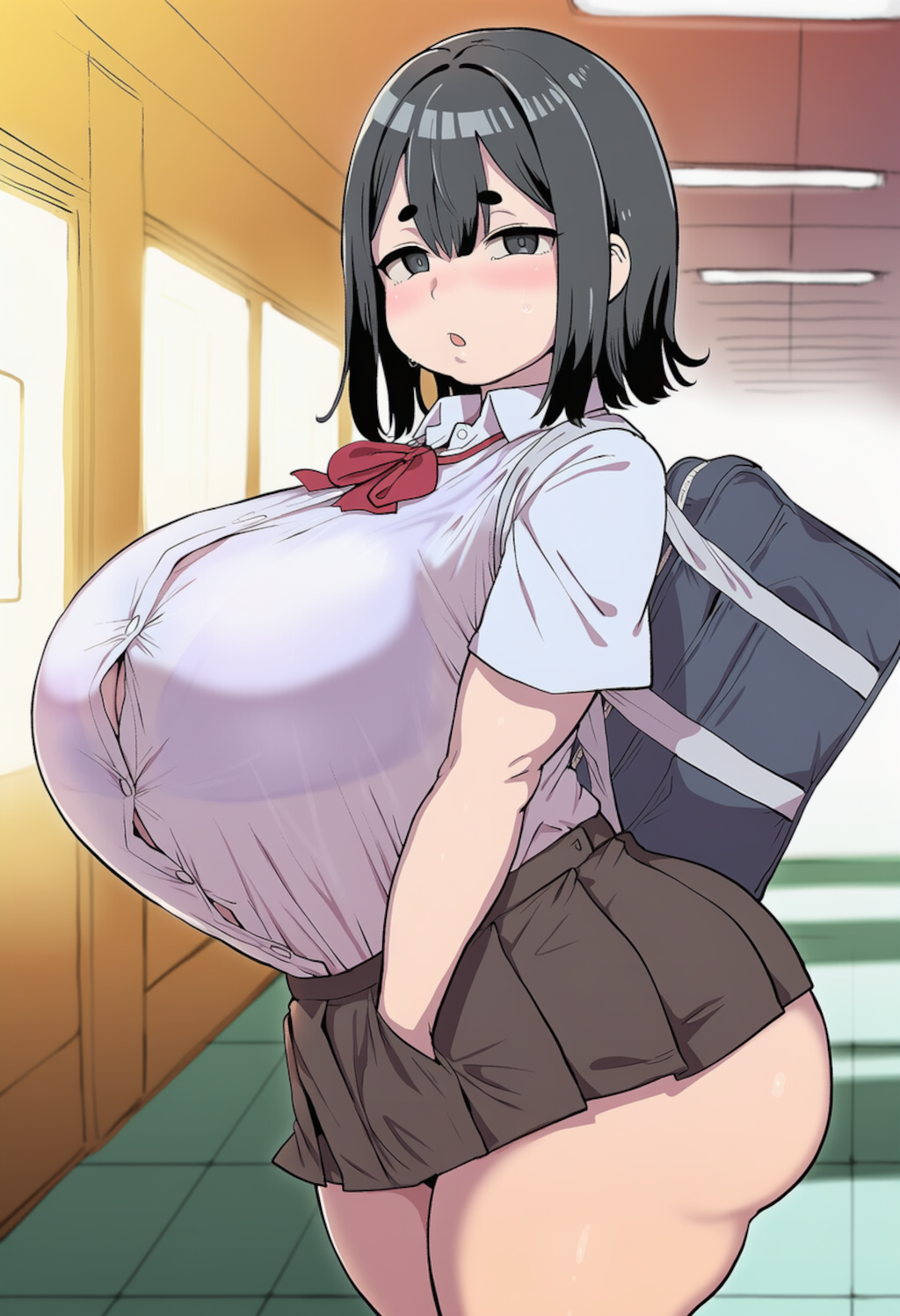 黒髪超乳むちむちJK