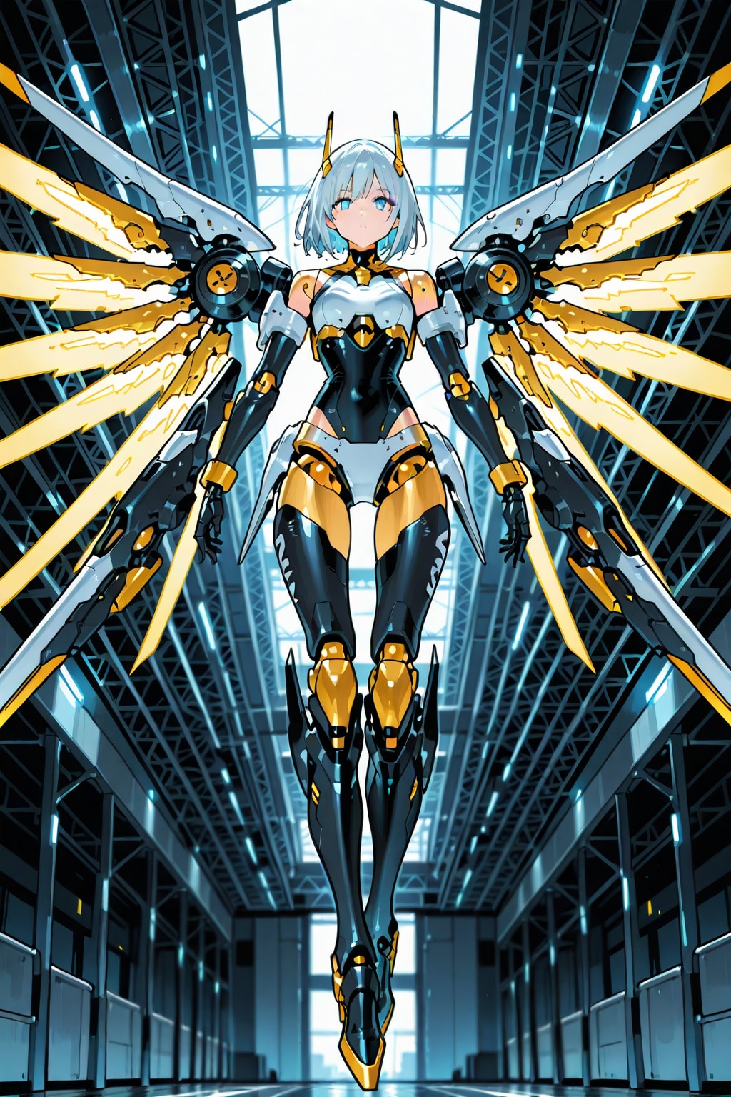 【習作】メカ美少女　ープロンプト流用参照ー | の人気AIイラスト・グラビア