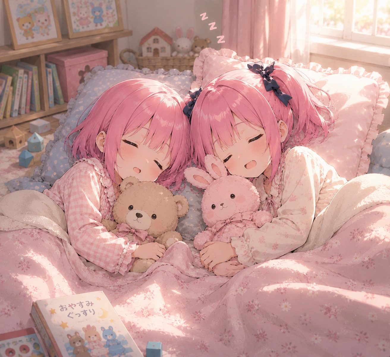 仲良くお昼寝💤 | の人気AIイラスト・グラビア