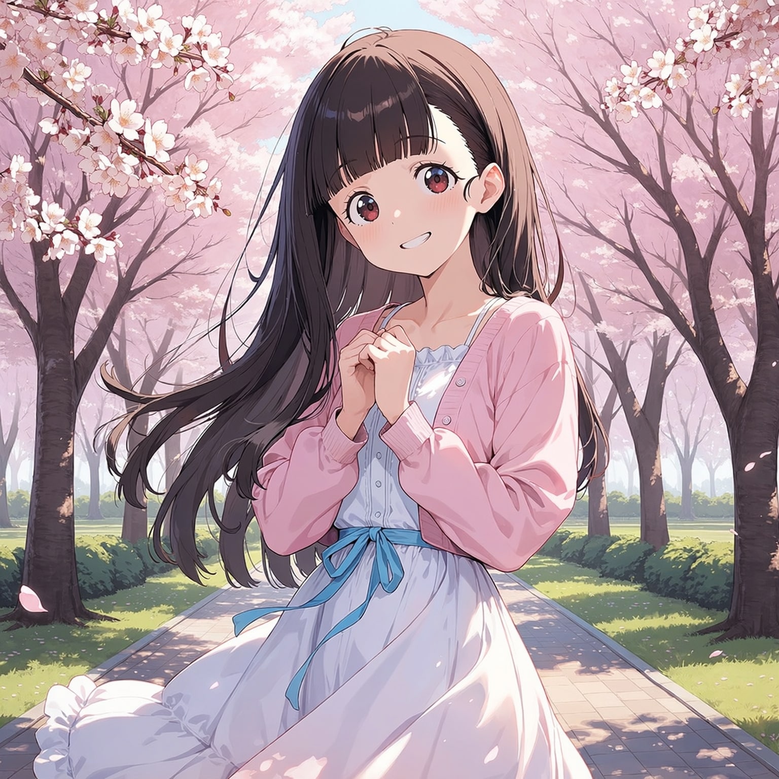 お兄様、桜が綺麗ですね | の人気AIイラスト・グラビア