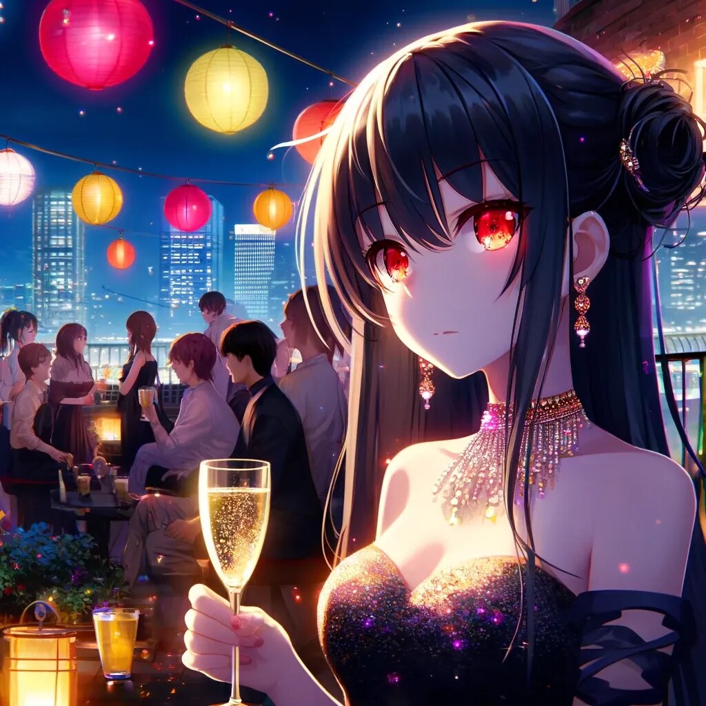 屋上でのパーティー
