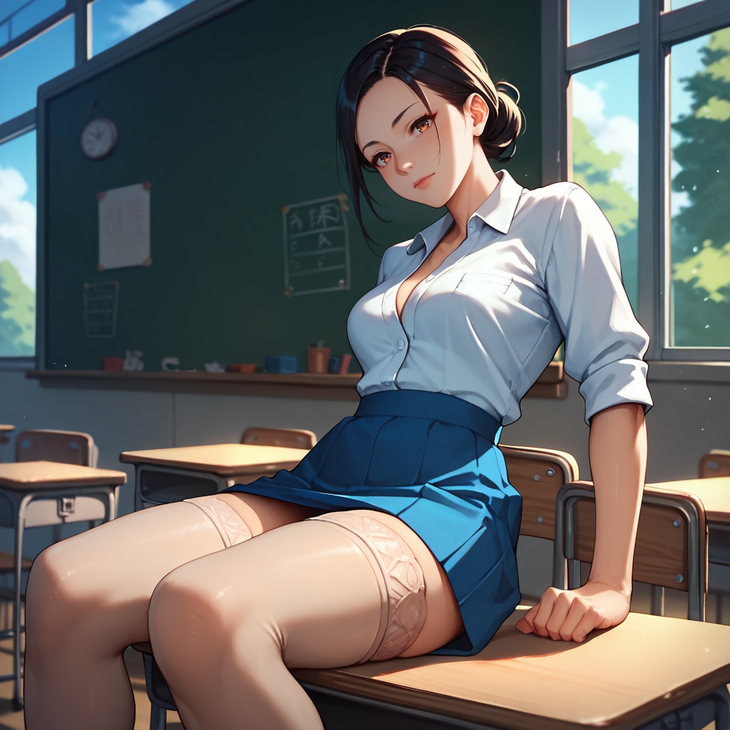 教室にて