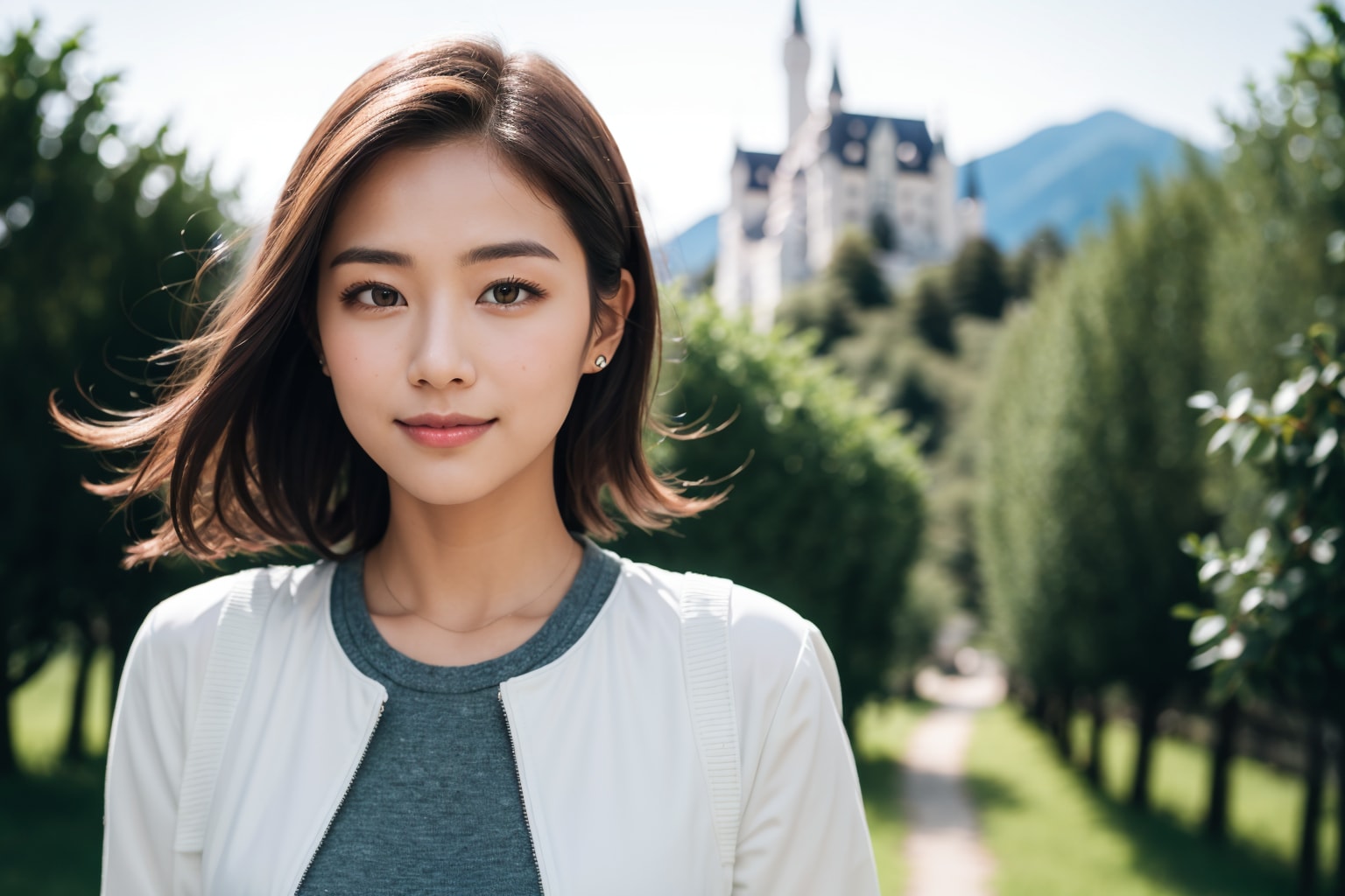 美少女図鑑1167　ノイシュヴァンシュタイン城 | の人気AIイラスト・グラビア