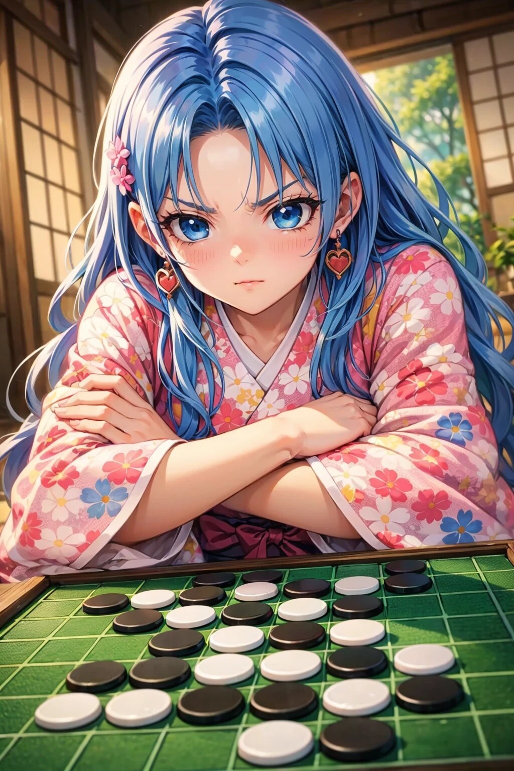 ガチでオセロバトル中の葵